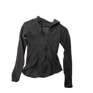 Gray Full zip Long Sleeve Sweatshirt Yoga Womans M